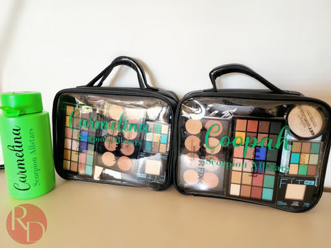 Personalised travel makeup bag