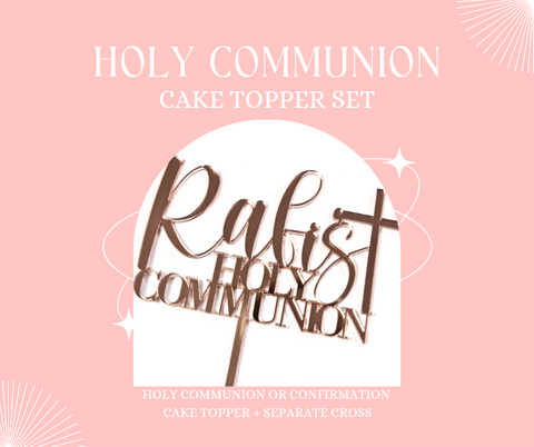 Holy Communion/Confirmation Cake Topper Set