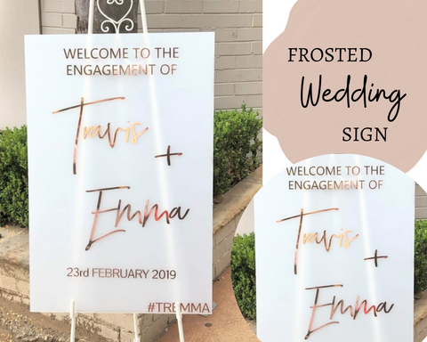Frosted Welcome Sign